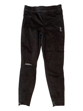 SPANX Black Distressed Skinny Jeans